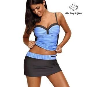 Rekita Halter Skort Tankini Swimsuit Size S